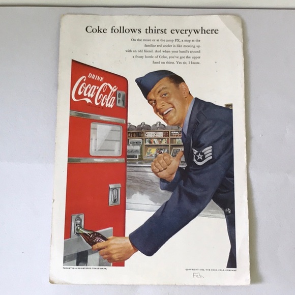 Coca Cola 1952 ad IBM Slide Rule ad 1952 card stock paper - Picture 2 of 6